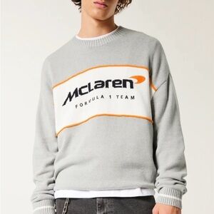 McLaren Gray and Orange Crewneck Sweater